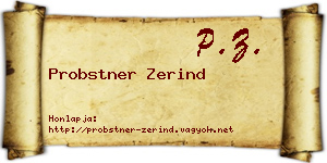 Probstner Zerind névjegykártya